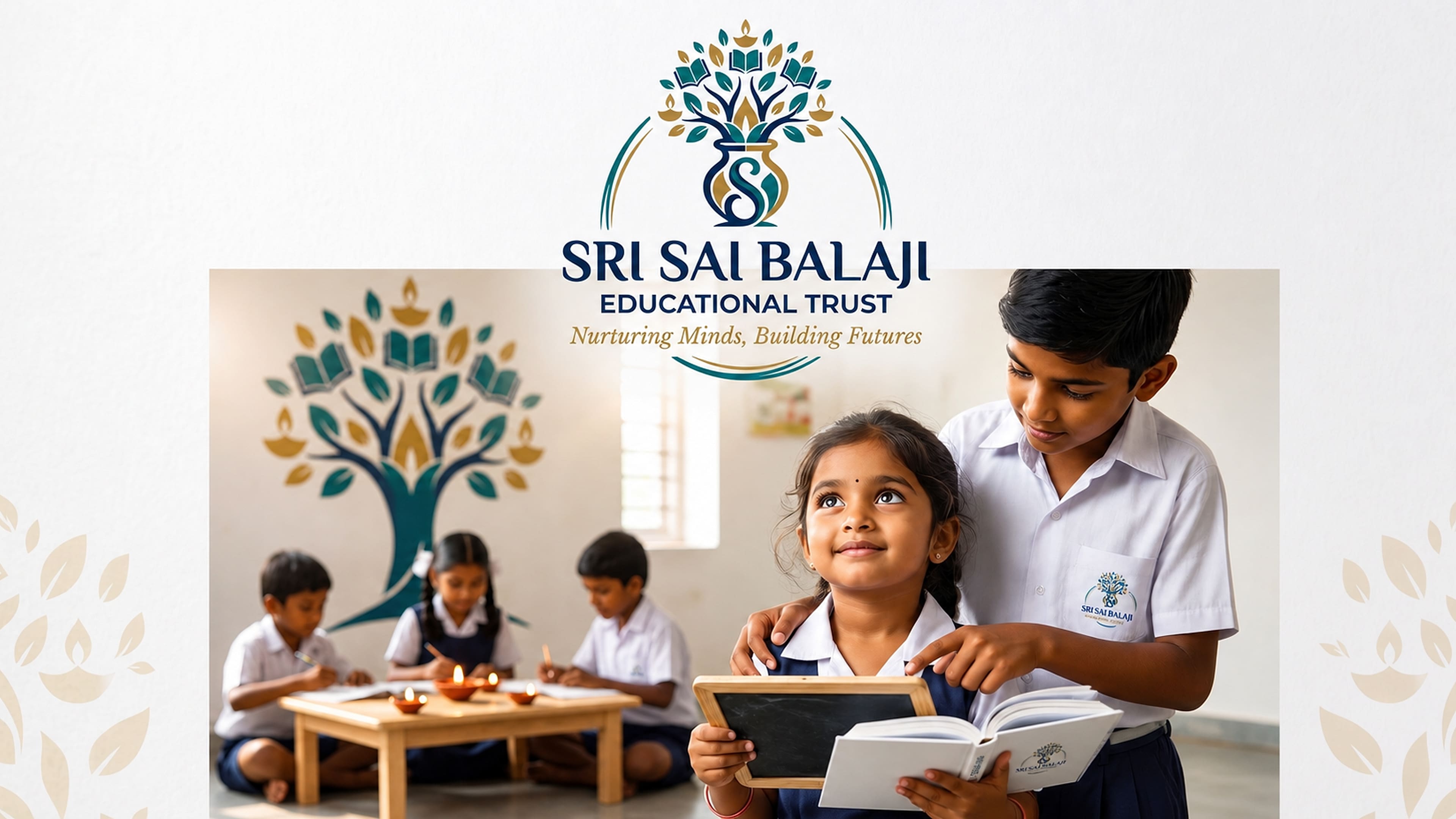 Children learning together at Sri Balaji Educational Trust